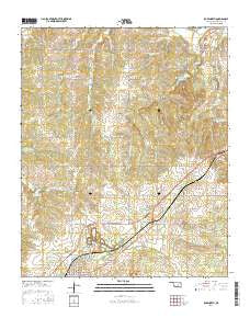 Roff North Oklahoma Current topographic map, 1:24000 scale, 7.5 X 7.5 Minute, Year 2016