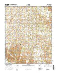 Roll NW Oklahoma Current topographic map, 1:24000 scale, 7.5 X 7.5 Minute, Year 2016