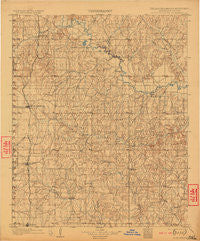 Rush Springs Oklahoma Historical topographic map, 1:125000 scale, 30 X 30 Minute, Year 1902