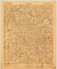 Rush Springs Oklahoma Historical topographic map, 1:125000 scale, 30 X 30 Minute, Year 1902