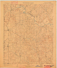 Rush Springs Oklahoma Historical topographic map, 1:125000 scale, 30 X 30 Minute, Year 1902