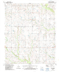 Ryan NE Oklahoma Historical topographic map, 1:24000 scale, 7.5 X 7.5 Minute, Year 1987