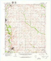 Ryan Oklahoma Historical topographic map, 1:62500 scale, 15 X 15 Minute, Year 1962