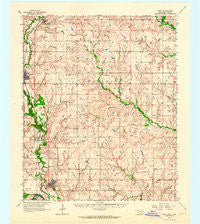 Ryan Oklahoma Historical topographic map, 1:62500 scale, 15 X 15 Minute, Year 1962