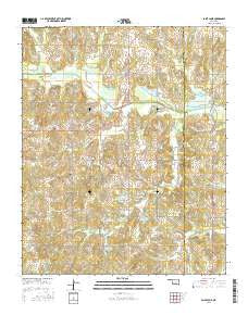 Saint Louis Oklahoma Current topographic map, 1:24000 scale, 7.5 X 7.5 Minute, Year 2016