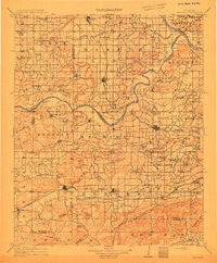Sansbois Oklahoma Historical topographic map, 1:125000 scale, 30 X 30 Minute, Year 1911