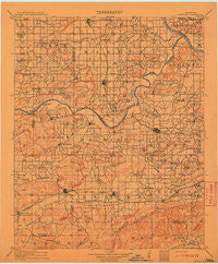 Sansbois Oklahoma Historical topographic map, 1:125000 scale, 30 X 30 Minute, Year 1911