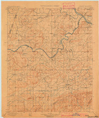 Sansbois Oklahoma Historical topographic map, 1:125000 scale, 30 X 30 Minute, Year 1900