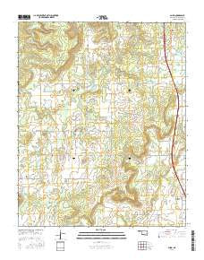 Scipio Oklahoma Current topographic map, 1:24000 scale, 7.5 X 7.5 Minute, Year 2016