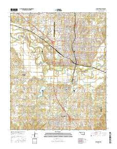 Shawnee Oklahoma Current topographic map, 1:24000 scale, 7.5 X 7.5 Minute, Year 2016