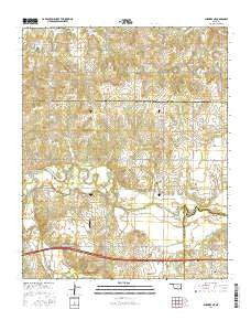 Shawnee NE Oklahoma Current topographic map, 1:24000 scale, 7.5 X 7.5 Minute, Year 2016