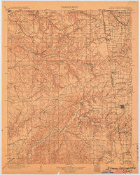 Siloam Springs Oklahoma Historical topographic map, 1:125000 scale, 30 X 30 Minute, Year 1904