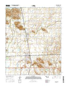 Snyder Oklahoma Current topographic map, 1:24000 scale, 7.5 X 7.5 Minute, Year 2016