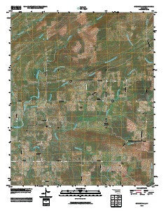 Spencerville Oklahoma Historical topographic map, 1:24000 scale, 7.5 X 7.5 Minute, Year 2010