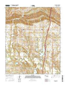 Springer Oklahoma Current topographic map, 1:24000 scale, 7.5 X 7.5 Minute, Year 2016
