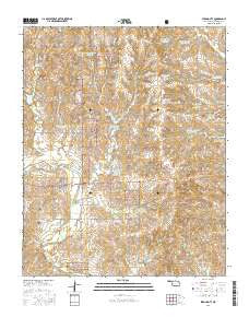 Strong City Oklahoma Current topographic map, 1:24000 scale, 7.5 X 7.5 Minute, Year 2016