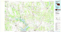 Tishomingo Oklahoma Historical topographic map, 1:100000 scale, 30 X 60 Minute, Year 1985