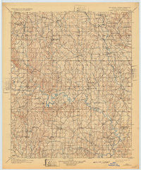 Tishomingo Oklahoma Historical topographic map, 1:125000 scale, 30 X 30 Minute, Year 1901