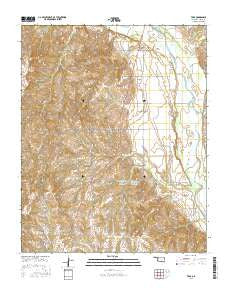 Trail Oklahoma Current topographic map, 1:24000 scale, 7.5 X 7.5 Minute, Year 2016