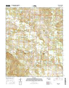Tupelo Oklahoma Current topographic map, 1:24000 scale, 7.5 X 7.5 Minute, Year 2016