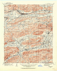 Tuskahoma Oklahoma Historical topographic map, 1:125000 scale, 30 X 30 Minute, Year 1908