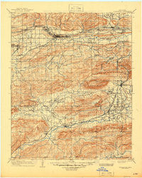 Tuskahoma Oklahoma Historical topographic map, 1:125000 scale, 30 X 30 Minute, Year 1909