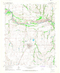 Tuttle Oklahoma Historical topographic map, 1:24000 scale, 7.5 X 7.5 Minute, Year 1966