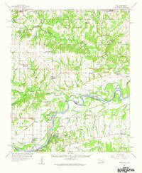 Wade Oklahoma Historical topographic map, 1:62500 scale, 15 X 15 Minute, Year 1957