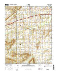 Warner Oklahoma Current topographic map, 1:24000 scale, 7.5 X 7.5 Minute, Year 2016