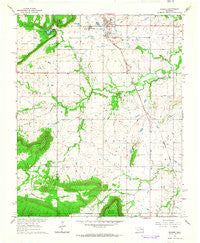 Warner Oklahoma Historical topographic map, 1:24000 scale, 7.5 X 7.5 Minute, Year 1963