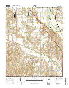 Washington Oklahoma Current topographic map, 1:24000 scale, 7.5 X 7.5 Minute, Year 2016