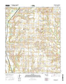 Waurika East Oklahoma Current topographic map, 1:24000 scale, 7.5 X 7.5 Minute, Year 2016