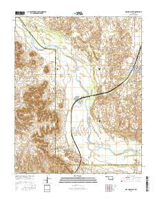 Waynoka West Oklahoma Current topographic map, 1:24000 scale, 7.5 X 7.5 Minute, Year 2016