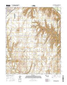 Weatherford NW Oklahoma Current topographic map, 1:24000 scale, 7.5 X 7.5 Minute, Year 2016