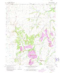 Welch NW Oklahoma Historical topographic map, 1:24000 scale, 7.5 X 7.5 Minute, Year 1971