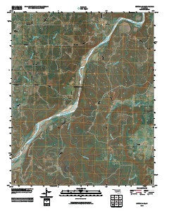Wetumka SE Oklahoma Historical topographic map, 1:24000 scale, 7.5 X 7.5 Minute, Year 2010