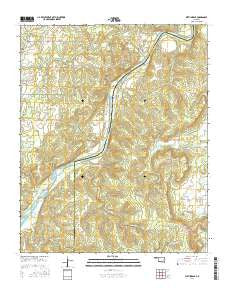 Wetumka SE Oklahoma Current topographic map, 1:24000 scale, 7.5 X 7.5 Minute, Year 2016