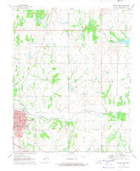Wewoka East Oklahoma Historical topographic map, 1:24000 scale, 7.5 X 7.5 Minute, Year 1972