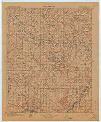 Wewoka Oklahoma Historical topographic map, 1:125000 scale, 30 X 30 Minute, Year 1900