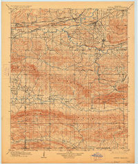 Winding Stair Oklahoma Historical topographic map, 1:125000 scale, 30 X 30 Minute, Year 1909