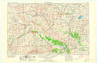 Woodward Oklahoma Historical topographic map, 1:250000 scale, 1 X 2 Degree, Year 1958