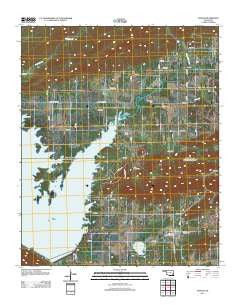 Yanush Oklahoma Historical topographic map, 1:24000 scale, 7.5 X 7.5 Minute, Year 2013