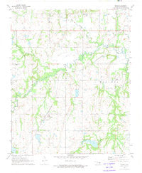 Yeager Oklahoma Historical topographic map, 1:24000 scale, 7.5 X 7.5 Minute, Year 1972