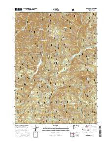 Acker Rock Oregon Current topographic map, 1:24000 scale, 7.5 X 7.5 Minute, Year 2014