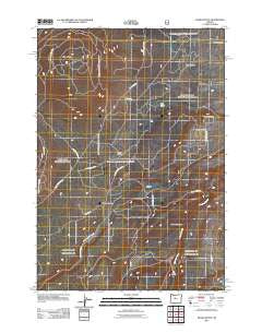 Akawa Butte Oregon Historical topographic map, 1:24000 scale, 7.5 X 7.5 Minute, Year 2011