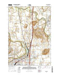 Albany Oregon Current topographic map, 1:24000 scale, 7.5 X 7.5 Minute, Year 2014