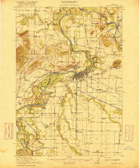 Albany Oregon Historical topographic map, 1:62500 scale, 15 X 15 Minute, Year 1916