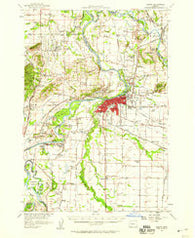 Albany Oregon Historical topographic map, 1:62500 scale, 15 X 15 Minute, Year 1957