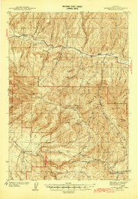Aldrich Mtn. Oregon Historical topographic map, 1:62500 scale, 15 X 15 Minute, Year 1943