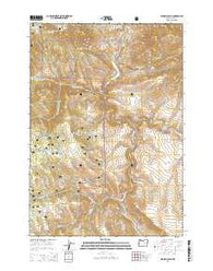 Aldrich Gulch Oregon Current topographic map, 1:24000 scale, 7.5 X 7.5 Minute, Year 2014